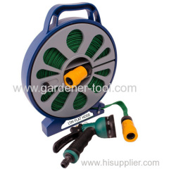 15M Flat Garden Hose With Reel&Nozzle&connector