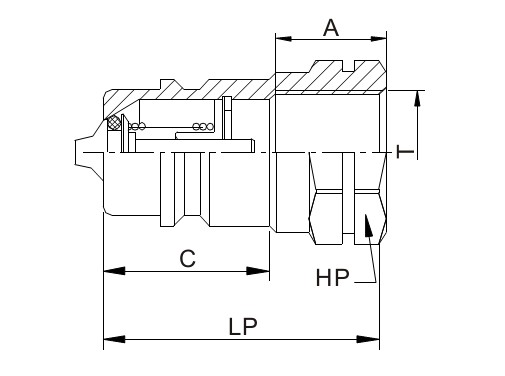 Open-Close Type Hydraulic Quick Coupler