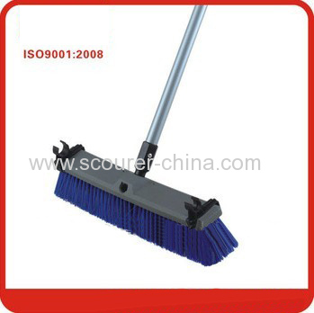 PP+iron pp+pet bristle+iron handle Large and strong outdoor broom floor brush