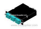 Plug & Play MTP / MPO Fiber Optic Cassette 24 Fiber with LC OM3 Quad Adapters