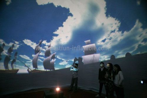 Single Layer Inflatable Planetarium Dome With Entrance