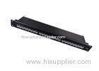 Cat5e Shielded Patch Panel, 24 Port RJ45, 19" Rack Mount Copper Patch Panel