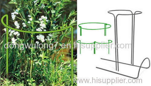 Garden border plant supports for plants along a wall or pathway