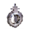 stainless steel double flanged butterfly valve