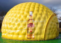 Inflatable Dome Tent For Exhibition With Glass Door