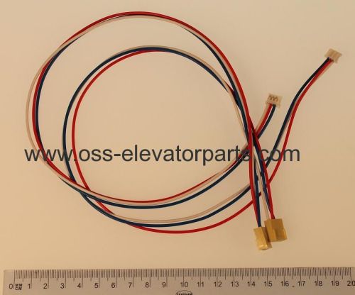 Cable of button in COP L=400mm with jack AMP (button side) to connect PCB RS32 (other side) Otis