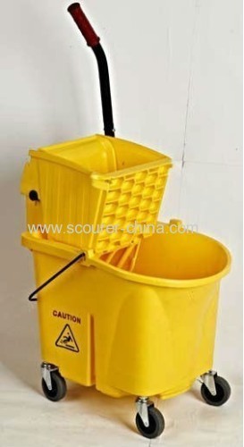 24QT American style PP 100% new material pressing mop cleaning bucket wringer trolley
