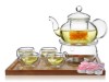 Mouth Blown Borosilicate Glass Mate Teas Teaware Sets