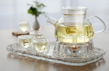 Nice And Useful Hand Blown Borosilicate Glass Teaware Set