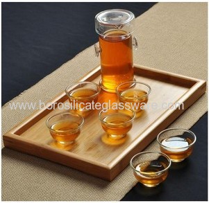 Hand Blown Pyrex Glass Teaware Sets