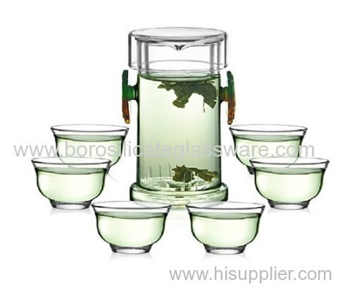 Pure Mouth Blown Glass Teaware Sets for Green Teas
