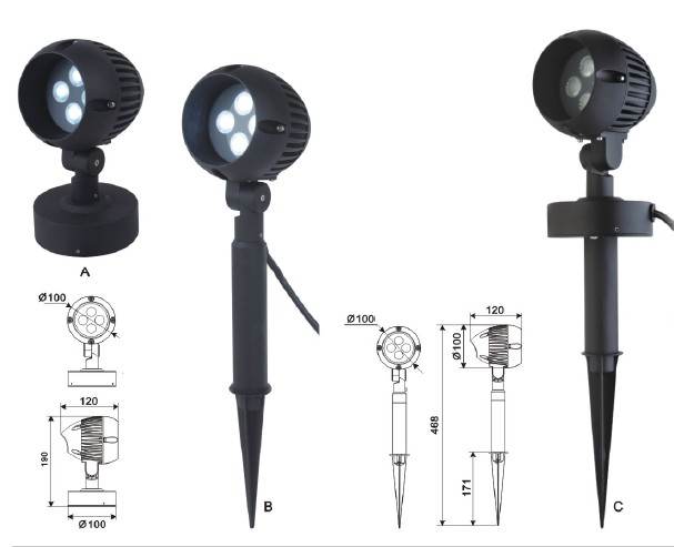 4W LED Garden LightPlug-in Installation