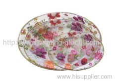 Heat transfer printing plastic fruit plate