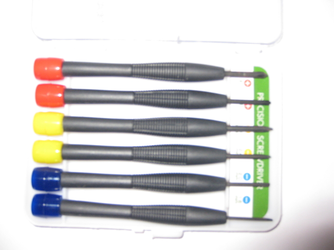 6 Piece Precision Screwdriver Set With Molded Handles