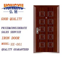 Exterior steel security door with outstanding features for house safety