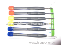 6 Piece Precision Screwdriver Set With Molded Handles