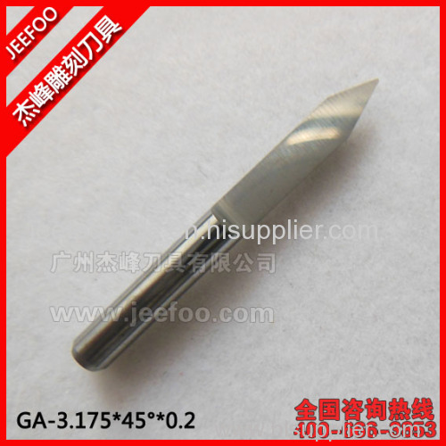 Smooth Flat bottom carbide engraving bitsNEW V shape CNC router bits wood machine tools cutter
