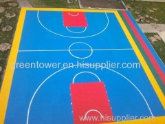 Outdoor interlocking floor tiles plastic flooring