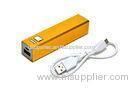 Lipstick Micro Portable USB Phone Charger 2600mah Orange For Outdoor