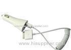 White Dual USB Car Phone Charger 12V For Iphone 5 / Ipad 3