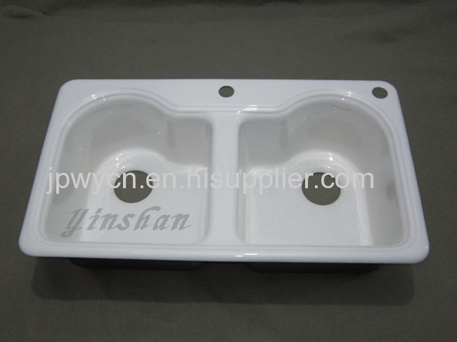 enameled cast iron kitchen sink