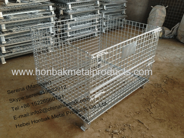 (Packing usage)Wire Mesh Container/Tote box /Foldable Wire Mesh Basket