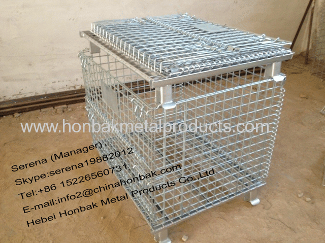 (Length0.8-1.2m)Wire Mesh Container/Tote box /Foldable Wire Mesh Basket