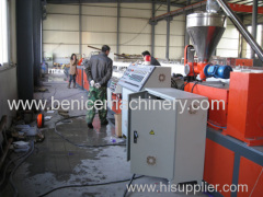 Plastic pvc material double screw extruder