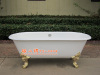 white cast iron bathtub