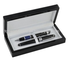 Black piano high gloss finish wooden pen collection display storage gift box