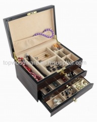 Piano finish wooden jewelry wedding gift box