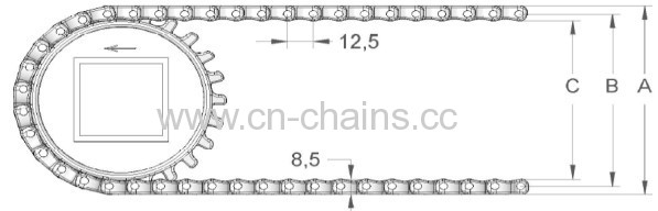 12-401 CONVEYPR BELT Very open with curved surface. Maximum airflow for cooling