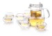 Highly Transparent Pyrex Glass Teaware Set For Blooming Teas