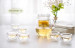 Highly Transparent Pyrex Glass Teaware Set For Blooming Teas