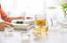 Highly Transparent Pyrex Glass Teaware Set For Blooming Teas