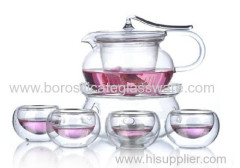 Beautiful Borosilicate Glass Teaware Sets For Red Teas