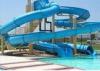 Blue Aqua Park Equipment 8m Fiberglass Spiral Water Slides Swimming Pool