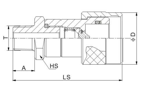 Thread Locked Type Hydraulic Quick Coupling