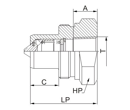 Thread Locked Type Hydraulic Quick Coupling
