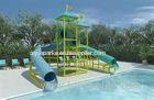 CE / EN71 Aqua Park Slide , Family Play Outdoor Fiberglass Water Slides 6m Height