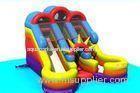 Inflatable Pool Slide For Children , 0.55mm PVC Leather Customized Commercial Water Slides