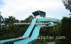 Open Close Style Fiberglass Commercial Water Two Slides, Body Slide Equipment 8m Height