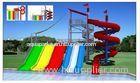 Rainbow Color Kids Water Slides , Easy Installation Water Park Amusement Equipment