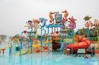 Creative Fiberglass And Galvanized Steel Structure Aqua Playground / Aquatic House For Kids