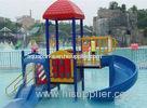 Parent - Child Theme Big Aqua Playground Fiberglass Water Slide For Amusement Park