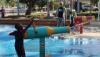 Steel Water Gun Aqua Playground Water Play Equipment For Adult / Children