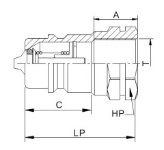 Close Type Hydraulic Quick Coupling With Color Zinc Plated
