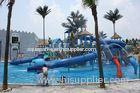 Wavy 2 Slides Steel Aqua Playground Interactive Water House , Corrosion Prevention