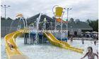 Kids' Play Water Slide Water Playground Equipment , Outdoor Fiberglass Aqua Playground