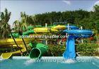 Outdoor Commercial Safe Fiberglass Water Playground Slides Equipment , Spiral Water Slide
